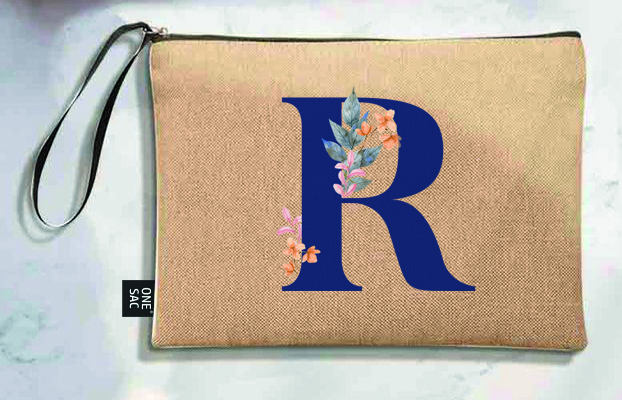 Bolso de mano letra r una pieza (diseño variado) (25×18×1 )